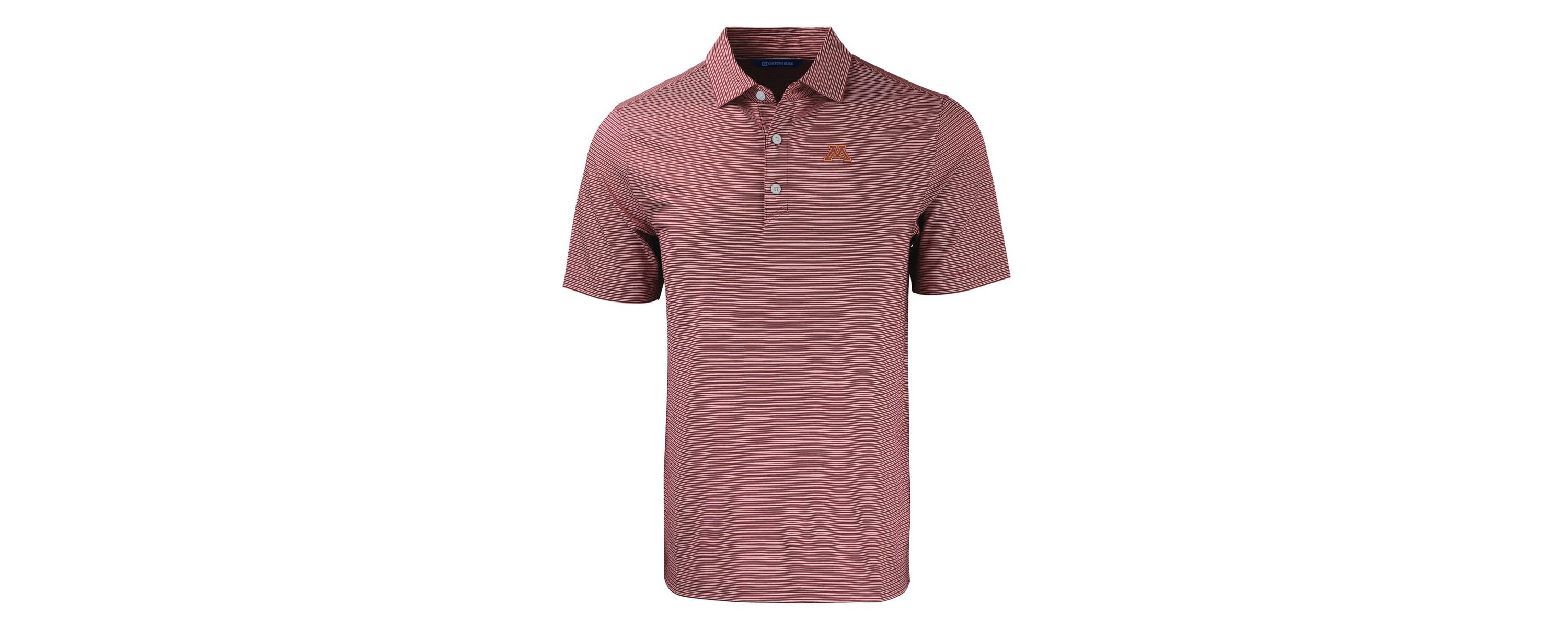 NCAA Minnesota Golden Gophers Forge Eco Double Stripe Stretch Recycled Polo
