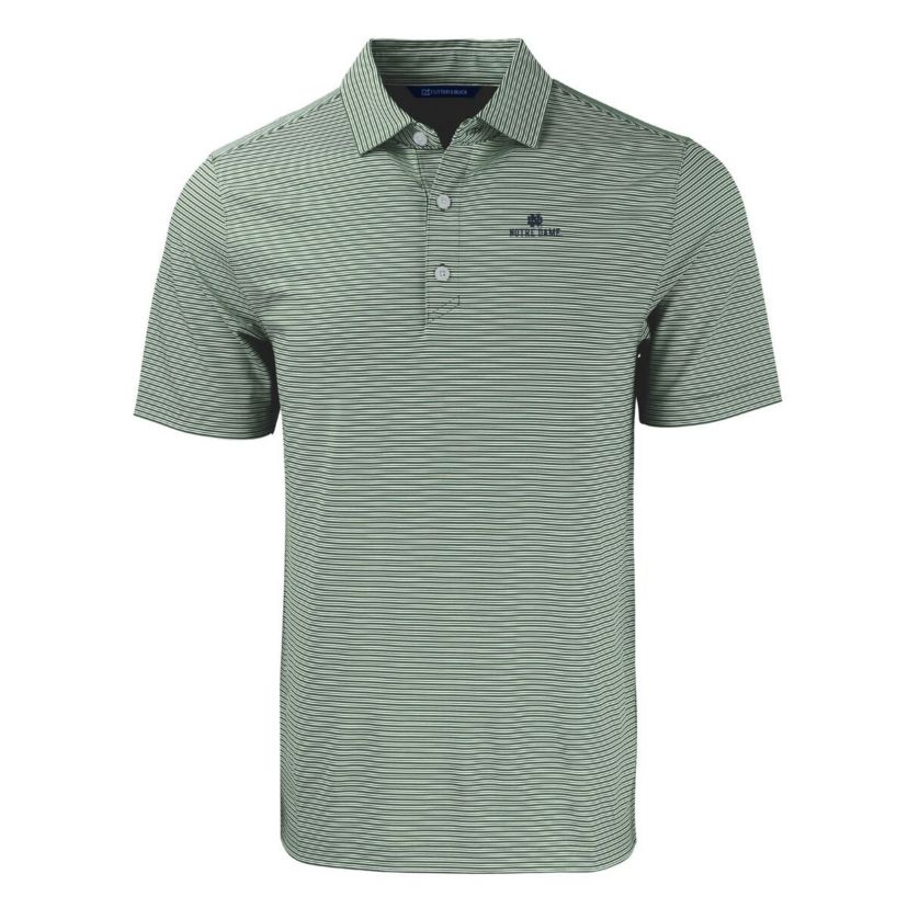 NCAA Notre Dame Fighting Irish Forge Eco Double Stripe Stretch Recycled Polo