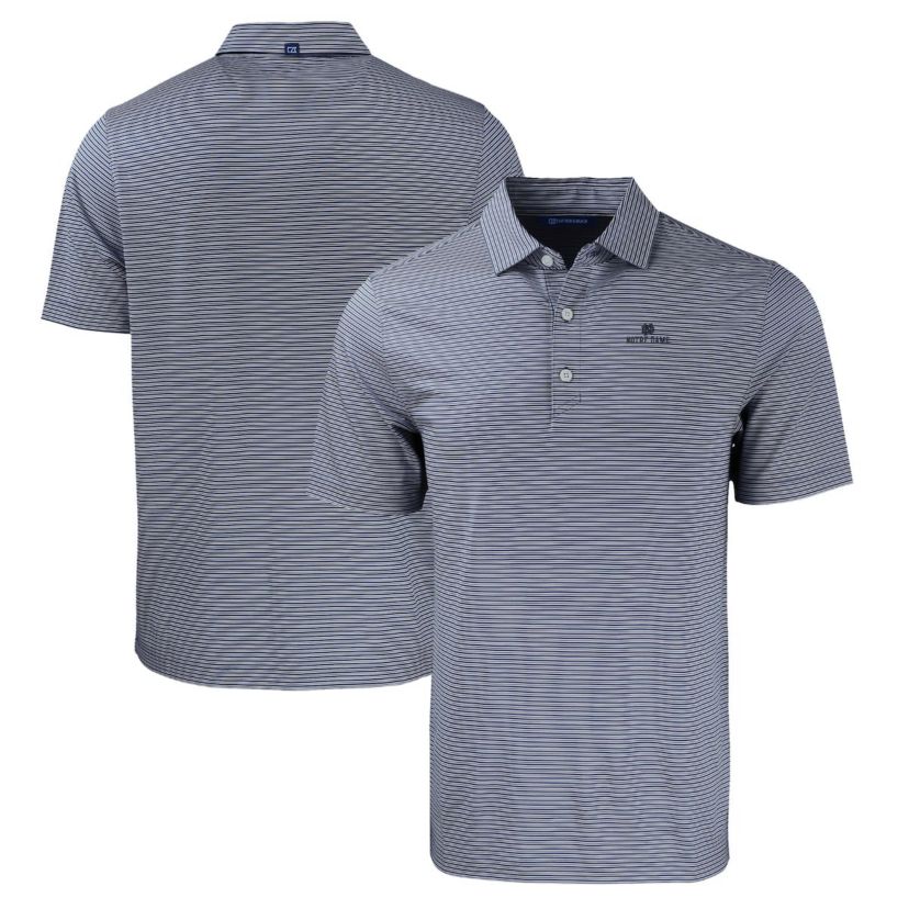 NCAA Notre Dame Fighting Irish Forge Eco Double Stripe Stretch Recycled Polo