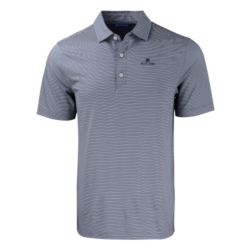 NCAA Notre Dame Fighting Irish Forge Eco Double Stripe Stretch Recycled Polo