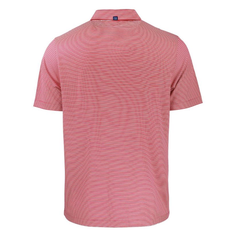 NCAA Ohio State Buckeyes Primary Logo Forge Eco Double Stripe Stretch Recycled Polo