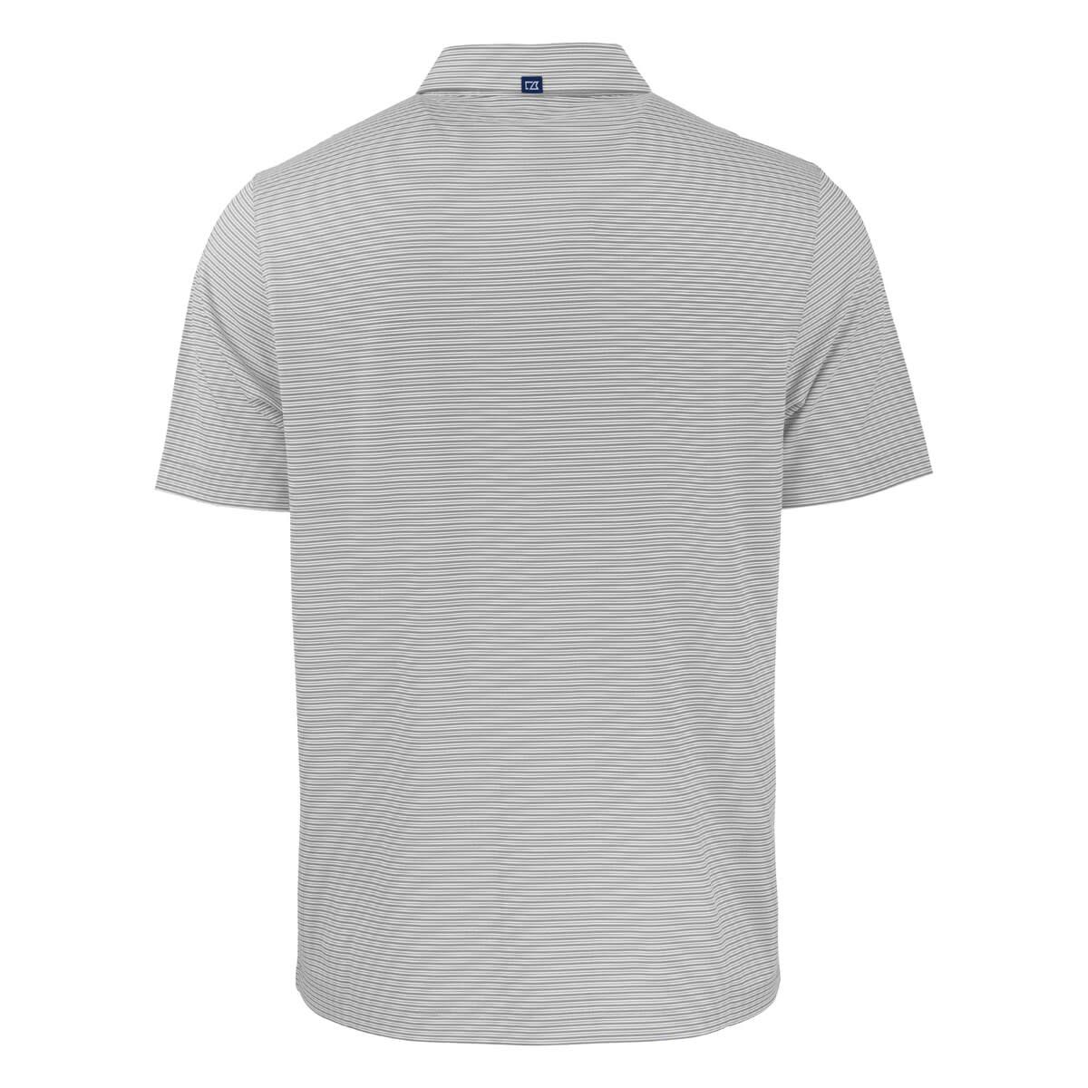 NCAA Wisconsin Badgers Forge Primary Logo Eco Double Stripe Stretch Recycled Polo