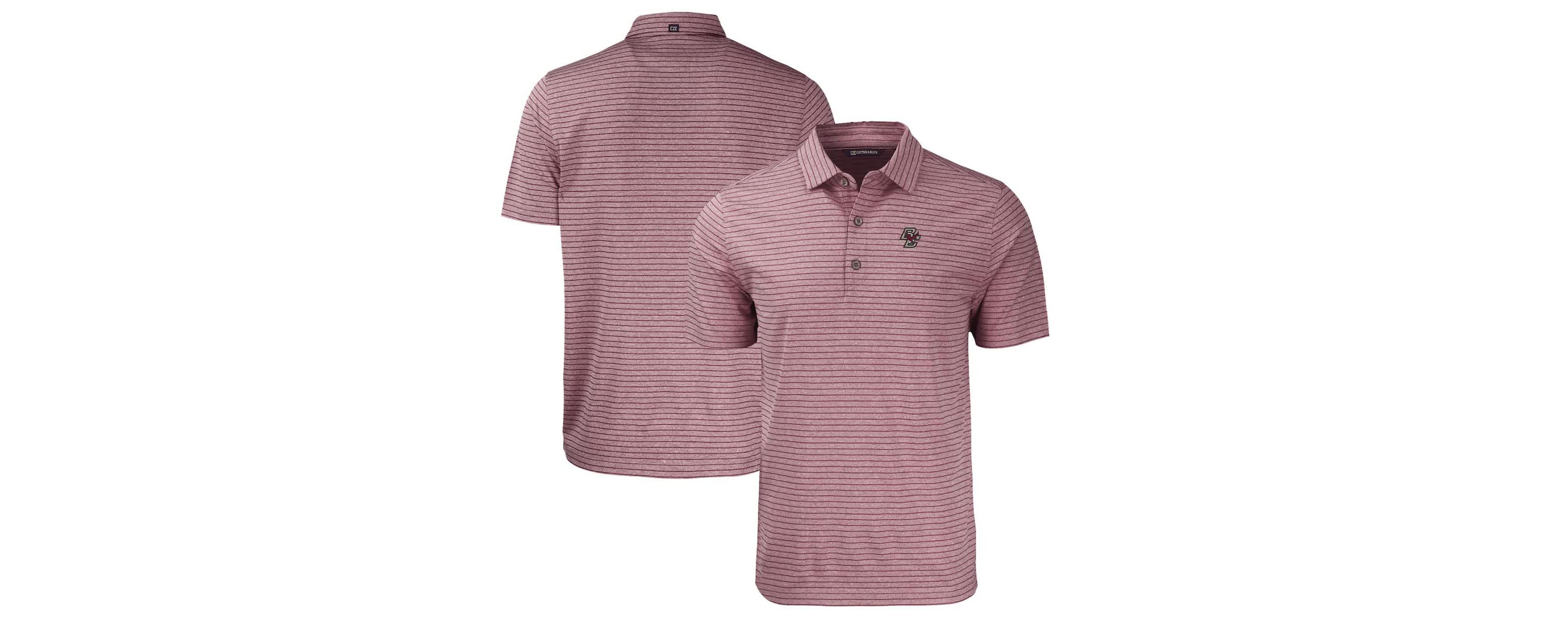 Boston College Eagles NCAA Boston NCAA Eagles Forge Eco Stripe Stretch Recycled Polo