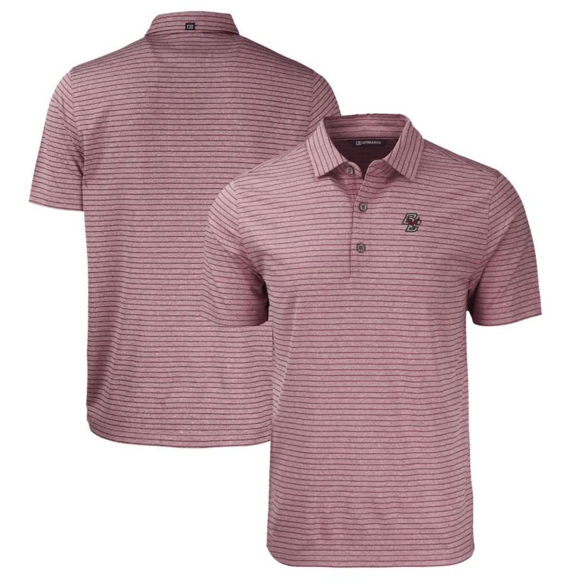 Boston College Eagles NCAA Boston NCAA Eagles Forge Eco Stripe Stretch Recycled Polo