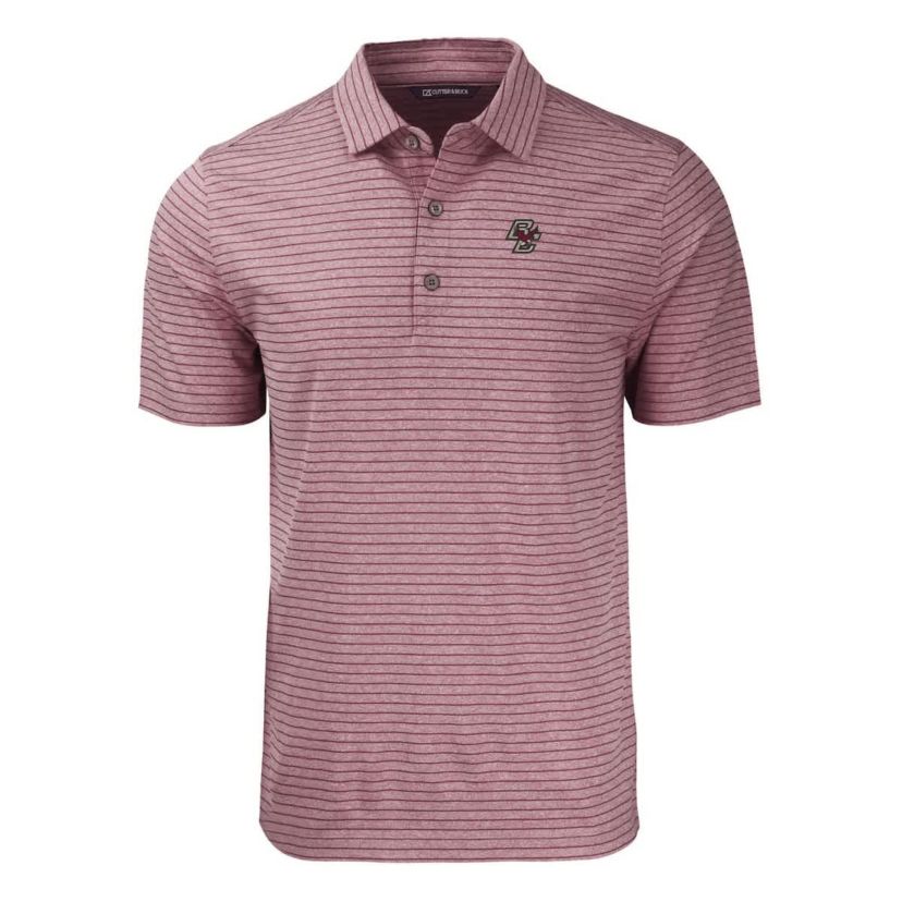 Boston College Eagles NCAA Boston NCAA Eagles Forge Eco Stripe Stretch Recycled Polo