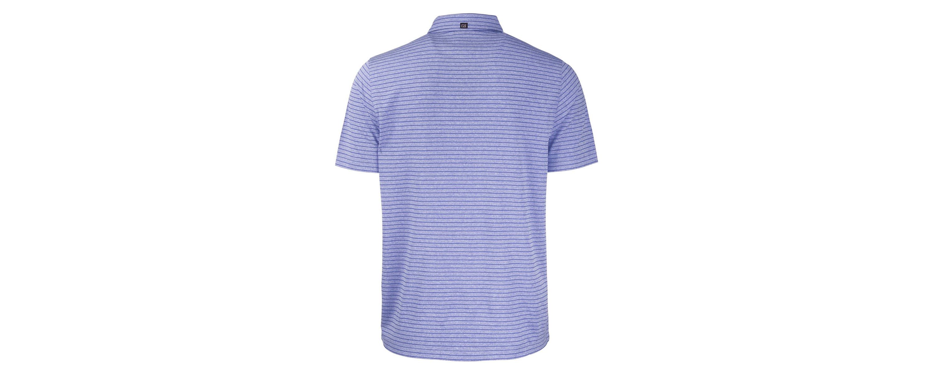 NCAA SMU Mustangs Forge Eco ed Stripe Stretch Recycled Polo