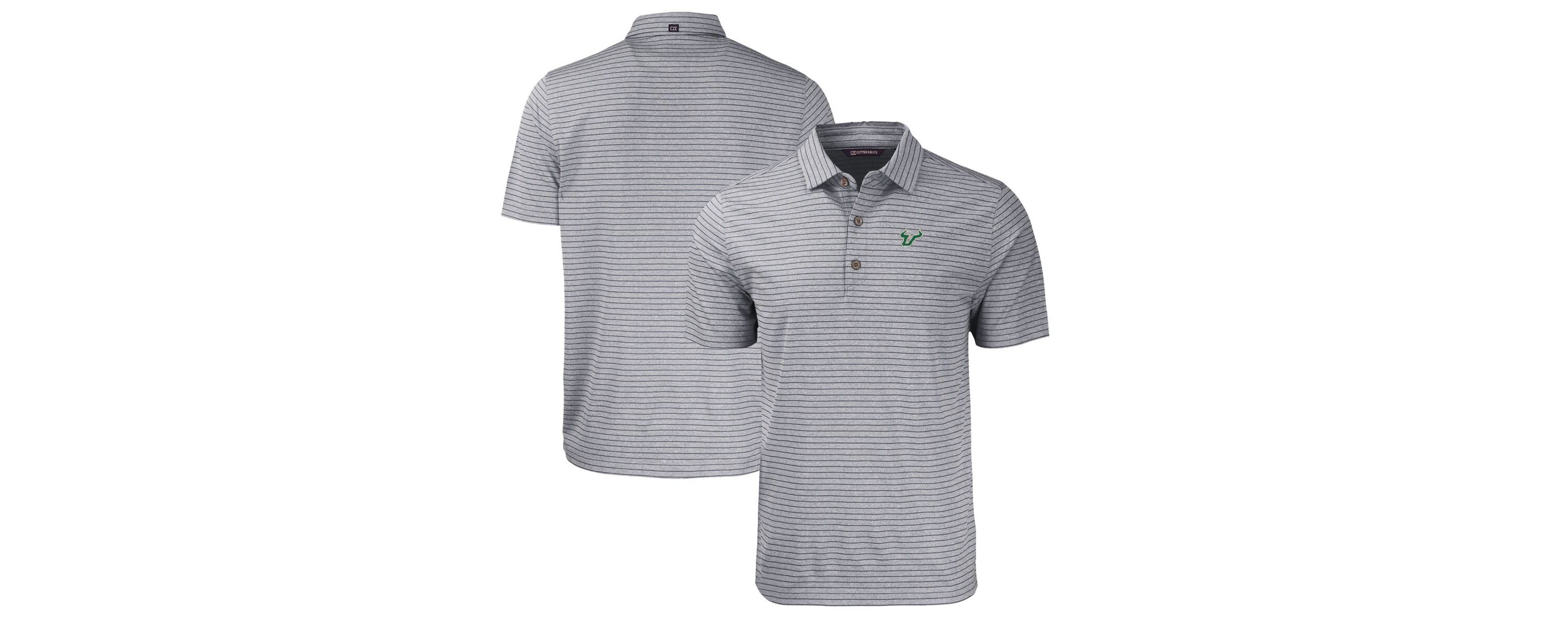 NCAA South Florida Bulls Forge Eco ed Stripe Stretch Recycled Polo
