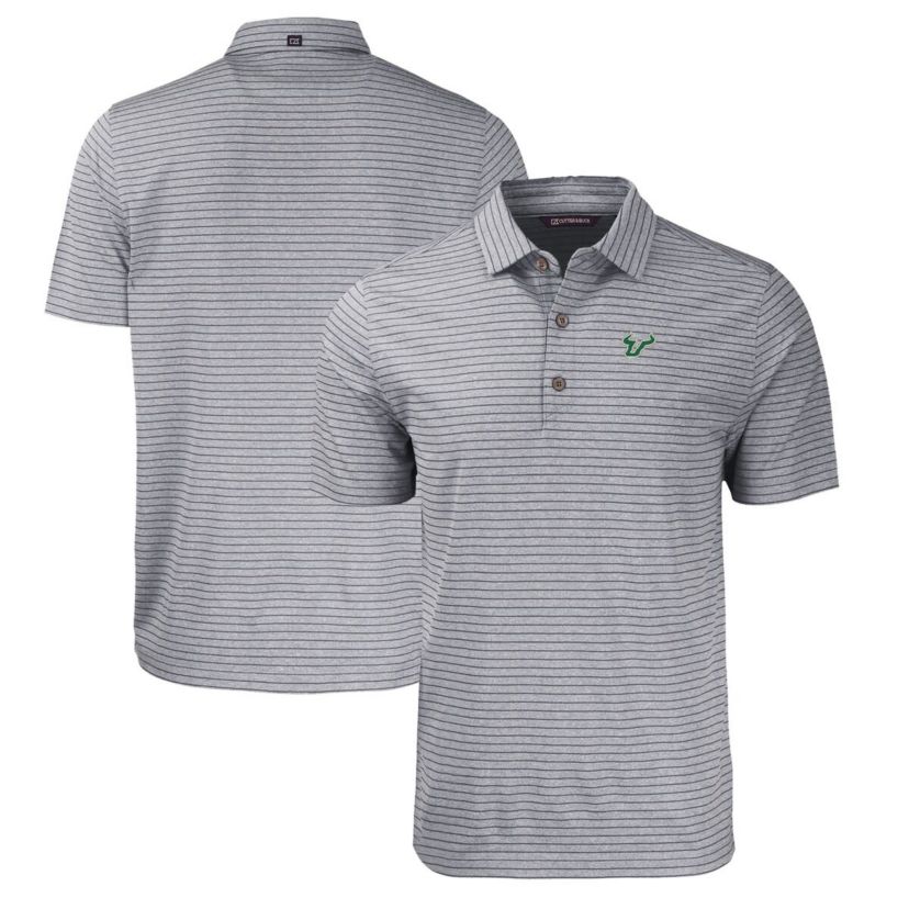 NCAA South Florida Bulls Forge Eco ed Stripe Stretch Recycled Polo