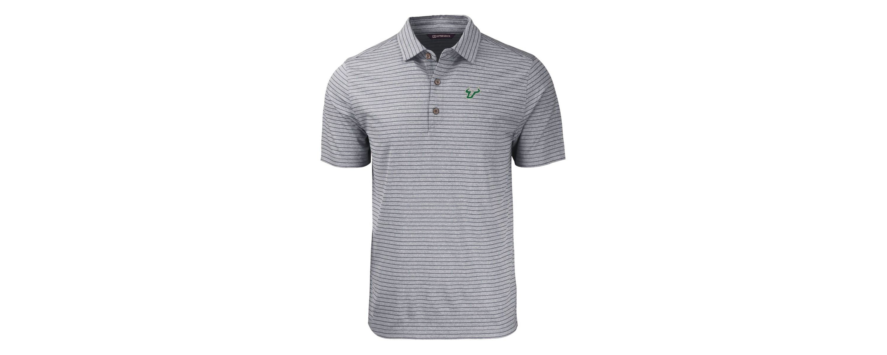NCAA South Florida Bulls Forge Eco ed Stripe Stretch Recycled Polo