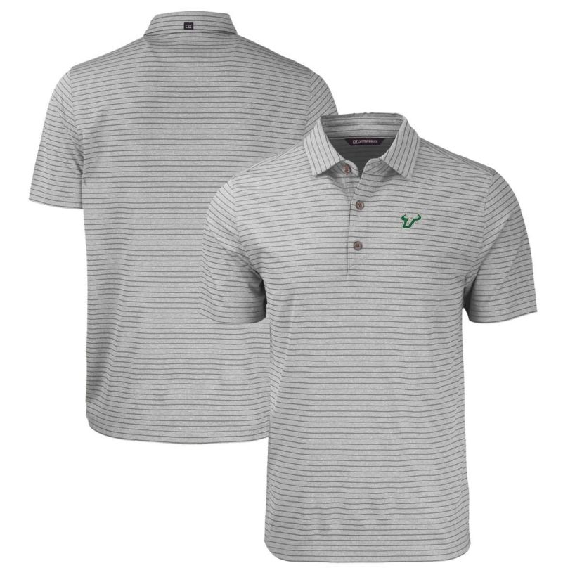 NCAA South Florida Bulls Forge Eco ed Stripe Stretch Recycled Polo