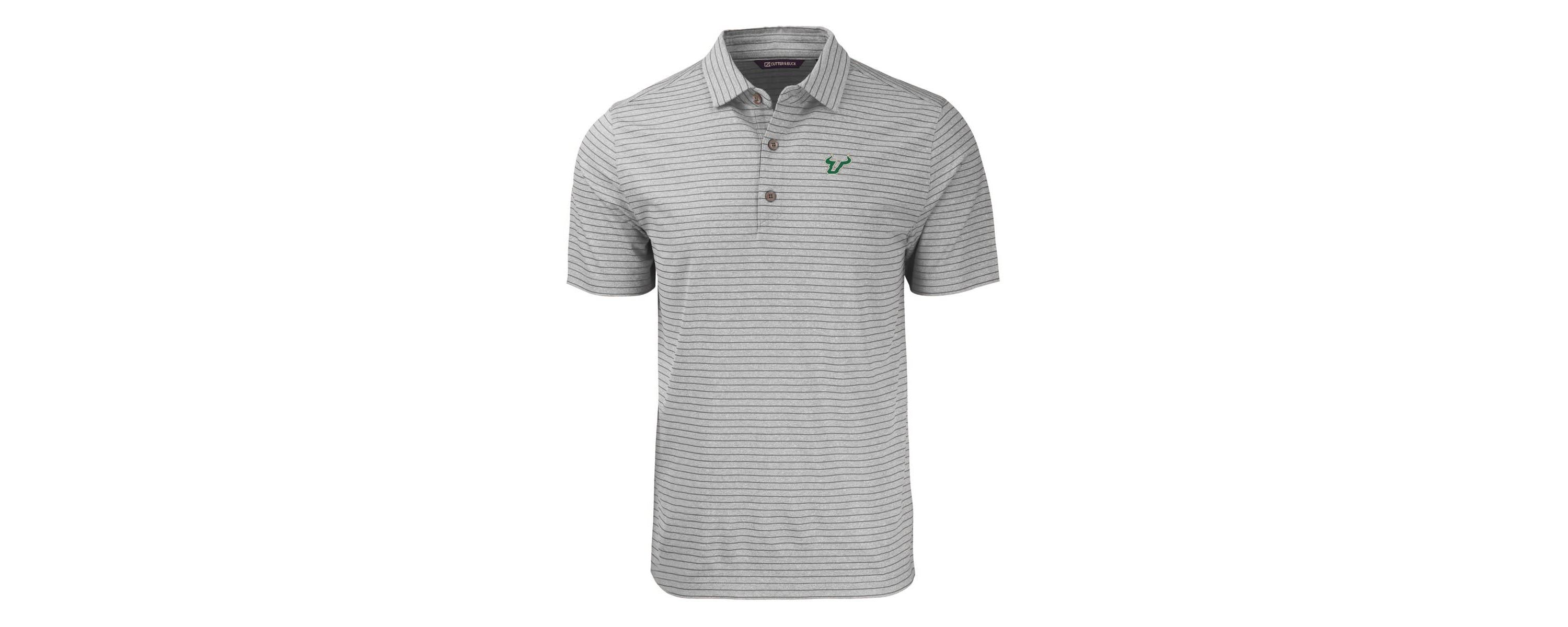 NCAA South Florida Bulls Forge Eco ed Stripe Stretch Recycled Polo