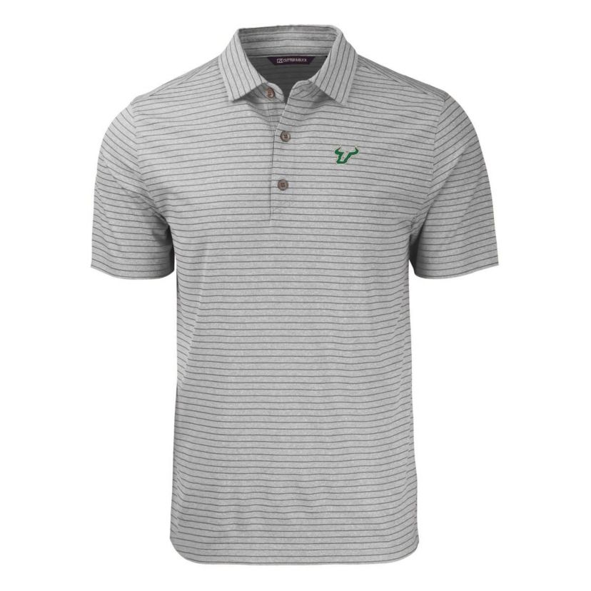 NCAA South Florida Bulls Forge Eco ed Stripe Stretch Recycled Polo