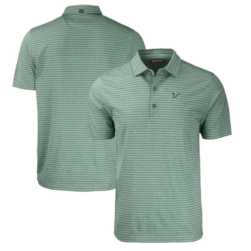 NCAA South Florida Bulls Forge Eco ed Stripe Stretch Recycled Polo