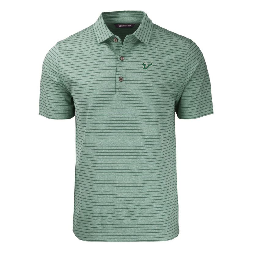 NCAA South Florida Bulls Forge Eco ed Stripe Stretch Recycled Polo