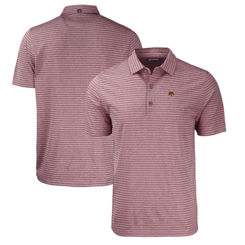 NCAA Texas State Bobcats Forge Eco ed Stripe Stretch Recycled Polo
