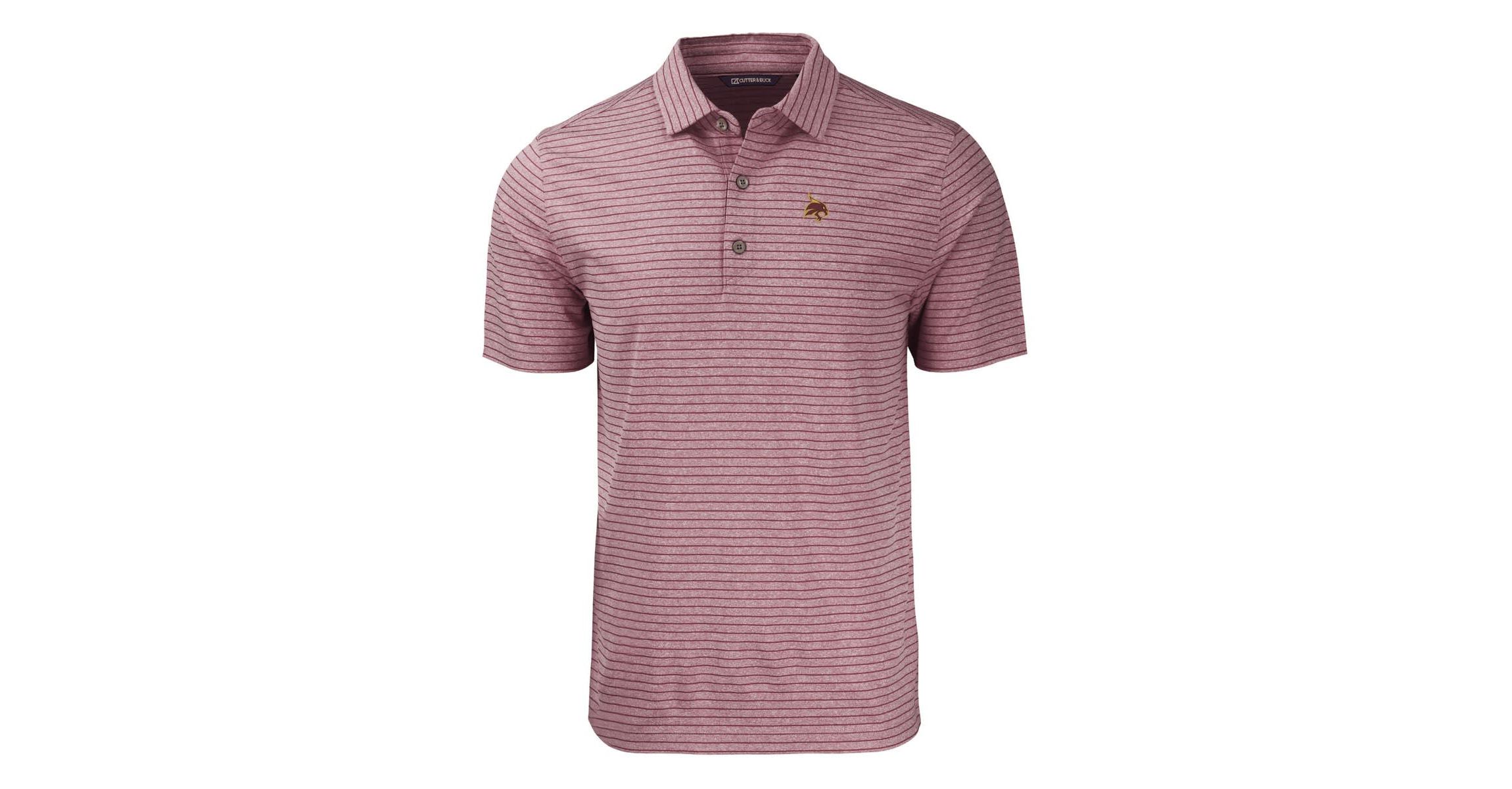 NCAA Texas State Bobcats Forge Eco ed Stripe Stretch Recycled Polo