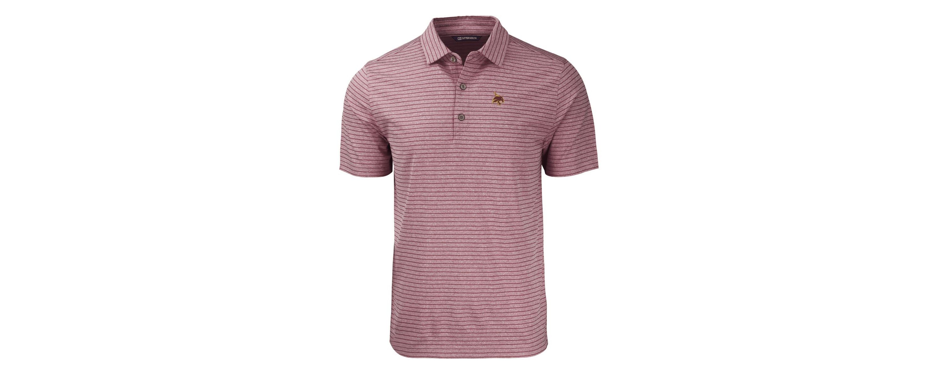 NCAA Texas State Bobcats Forge Eco ed Stripe Stretch Recycled Polo