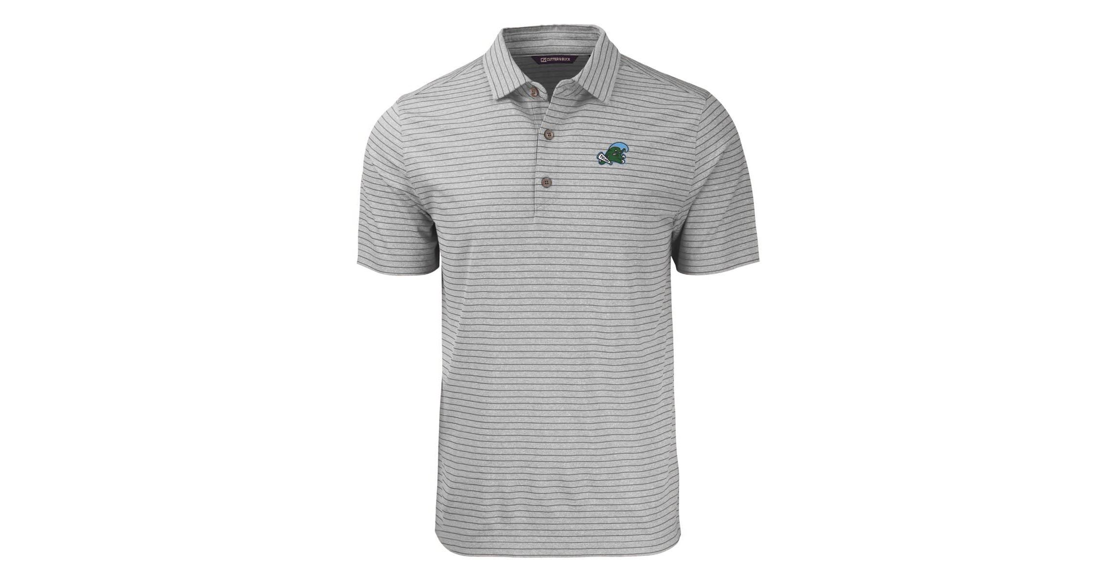 Tulane Green Wave NCAA Tulane Wave Forge Eco ed Stripe Stretch Recycled Polo