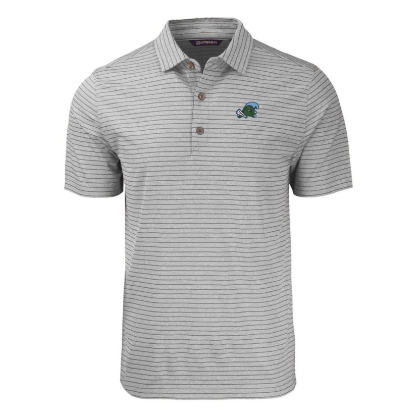 Tulane Green Wave NCAA Tulane Wave Forge Eco ed Stripe Stretch Recycled Polo
