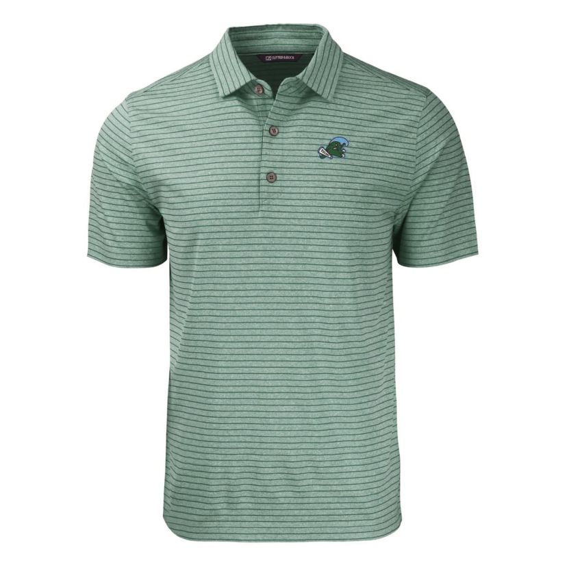 Tulane Green Wave NCAA Tulane Wave Forge Eco ed Stripe Stretch Recycled Polo