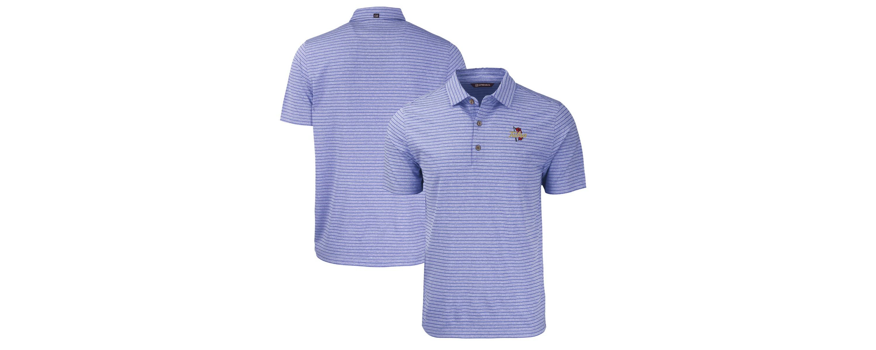 NCAA Tulsa Golden Hurricane Forge Eco ed Stripe Stretch Recycled Polo