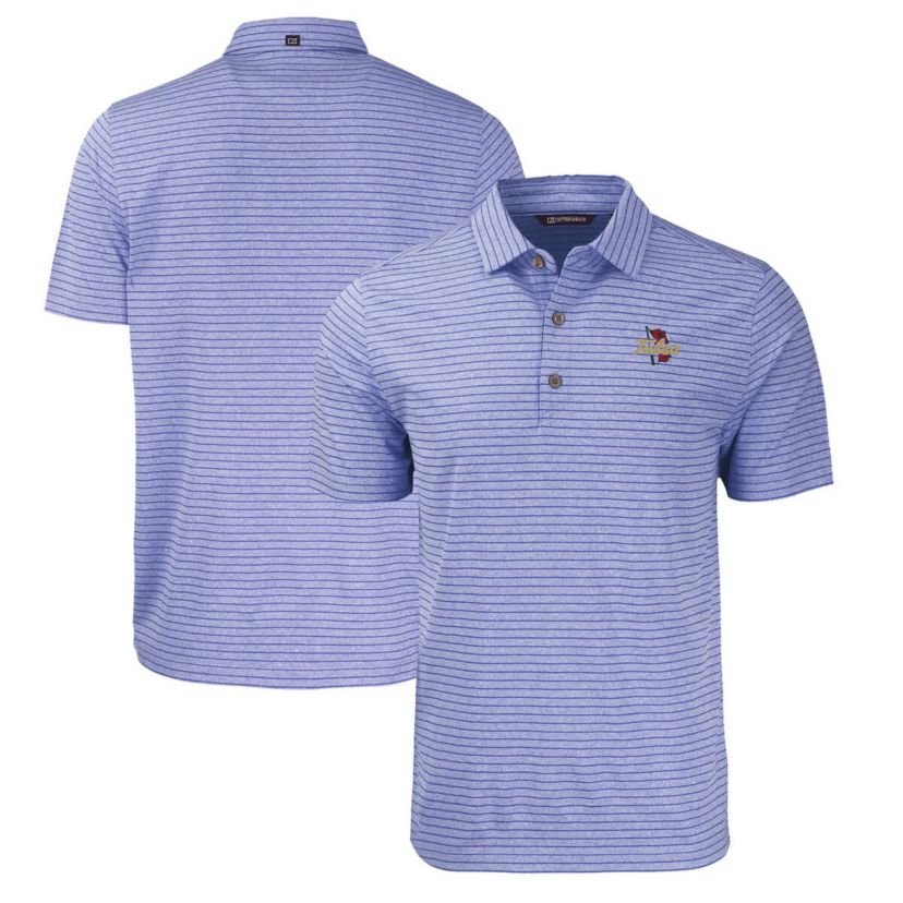 NCAA Tulsa Golden Hurricane Forge Eco ed Stripe Stretch Recycled Polo