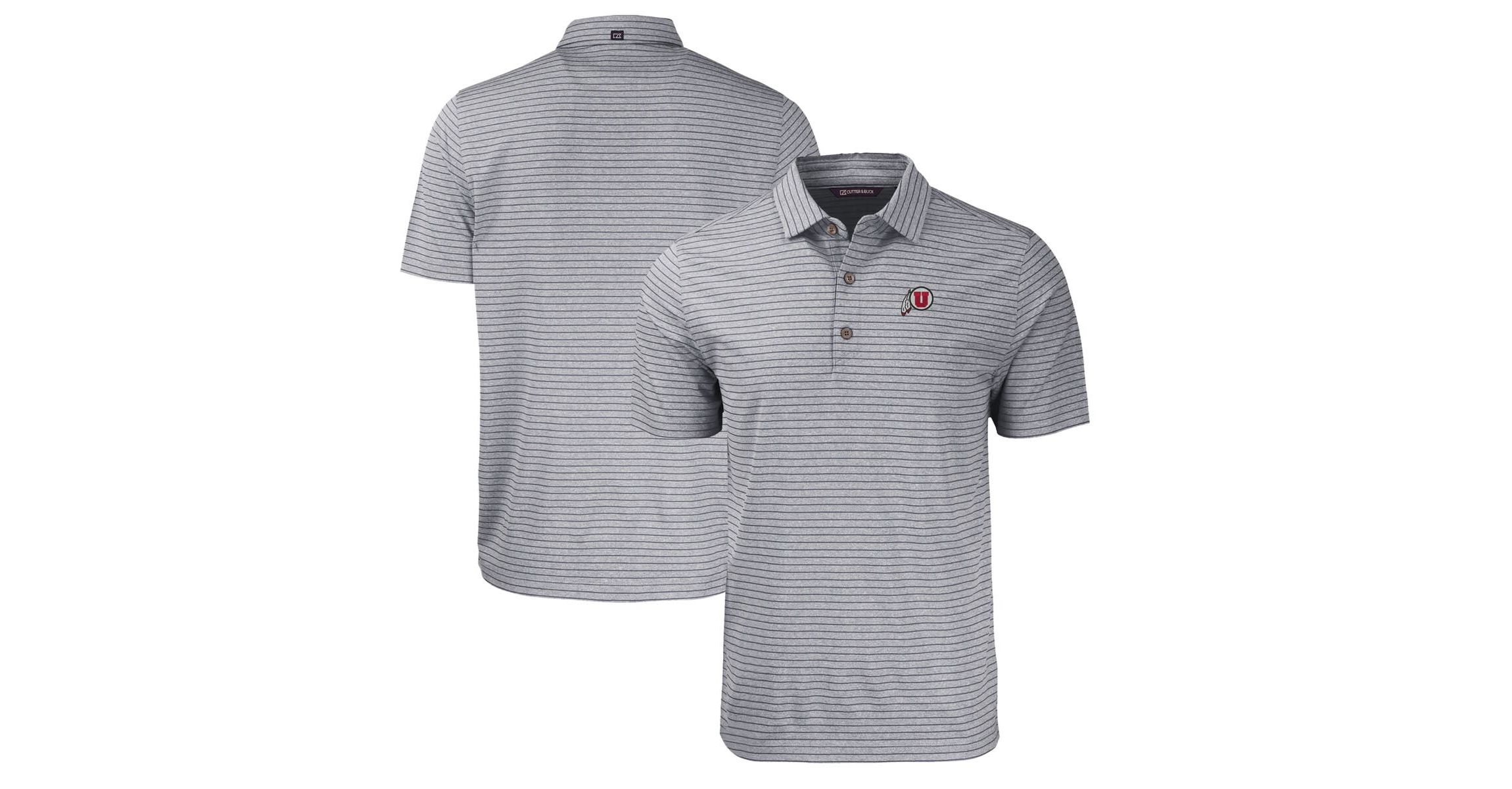 NCAA Utah Utes Forge Eco ed Stripe Stretch Recycled Polo