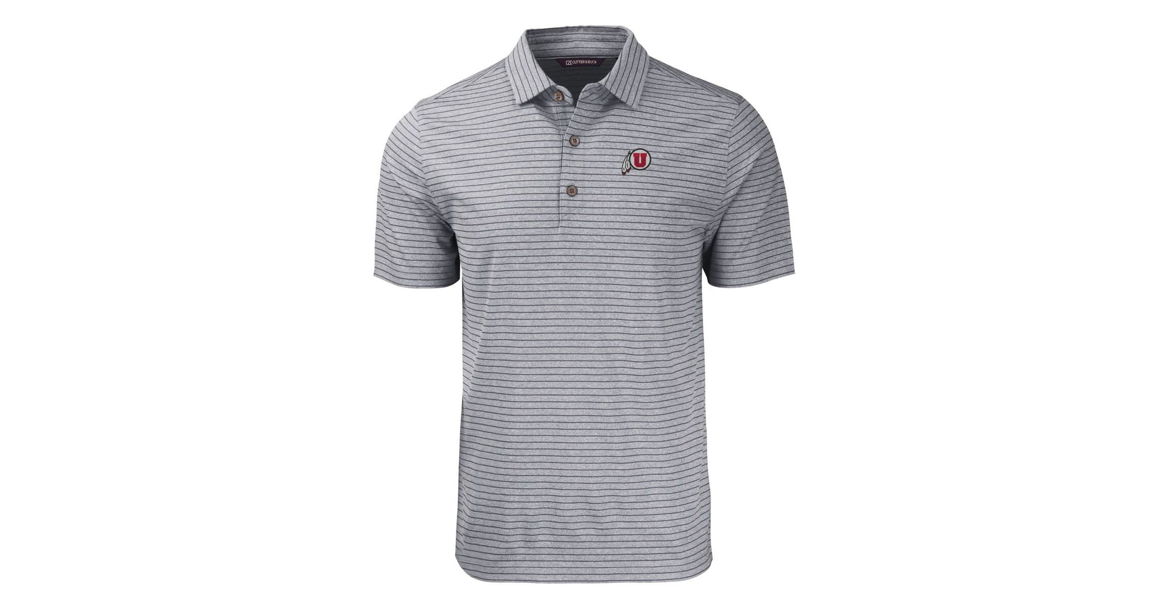NCAA Utah Utes Forge Eco ed Stripe Stretch Recycled Polo