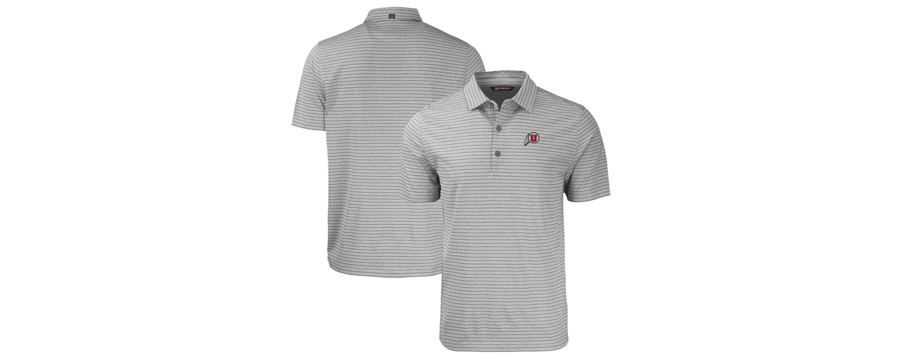 NCAA Utah Utes Forge Eco ed Stripe Stretch Recycled Polo