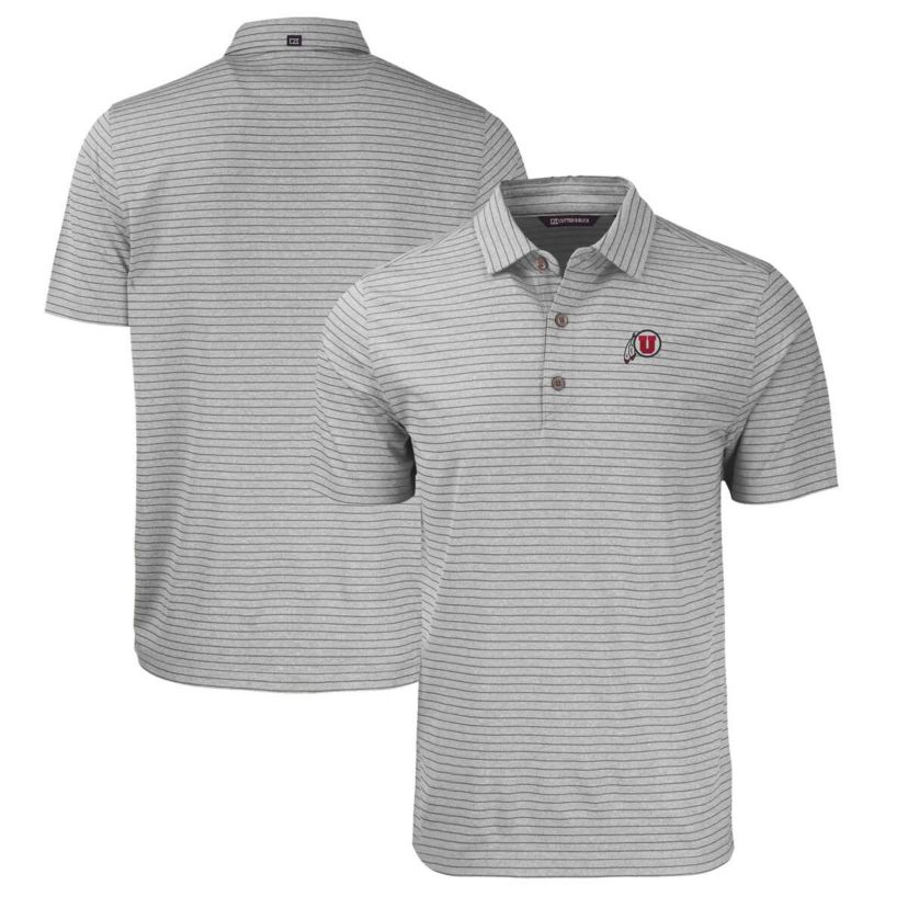 NCAA Utah Utes Forge Eco ed Stripe Stretch Recycled Polo