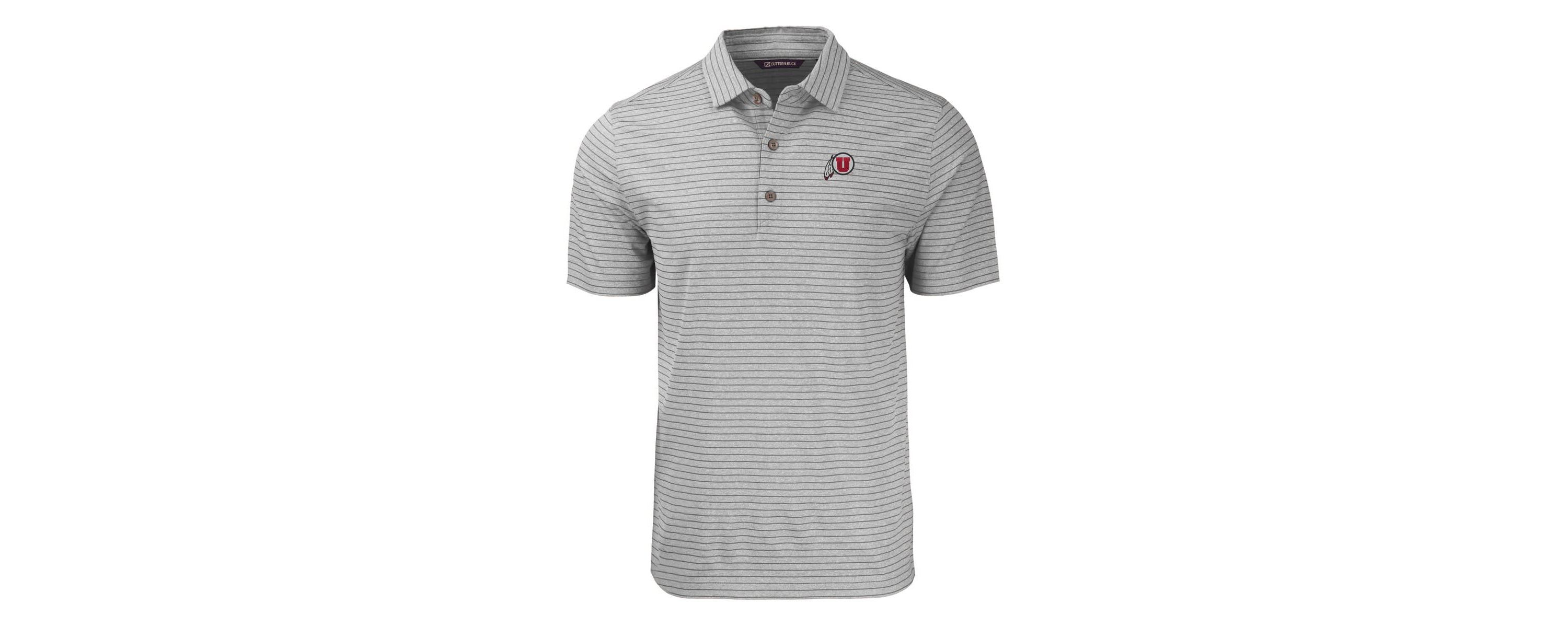 NCAA Utah Utes Forge Eco ed Stripe Stretch Recycled Polo