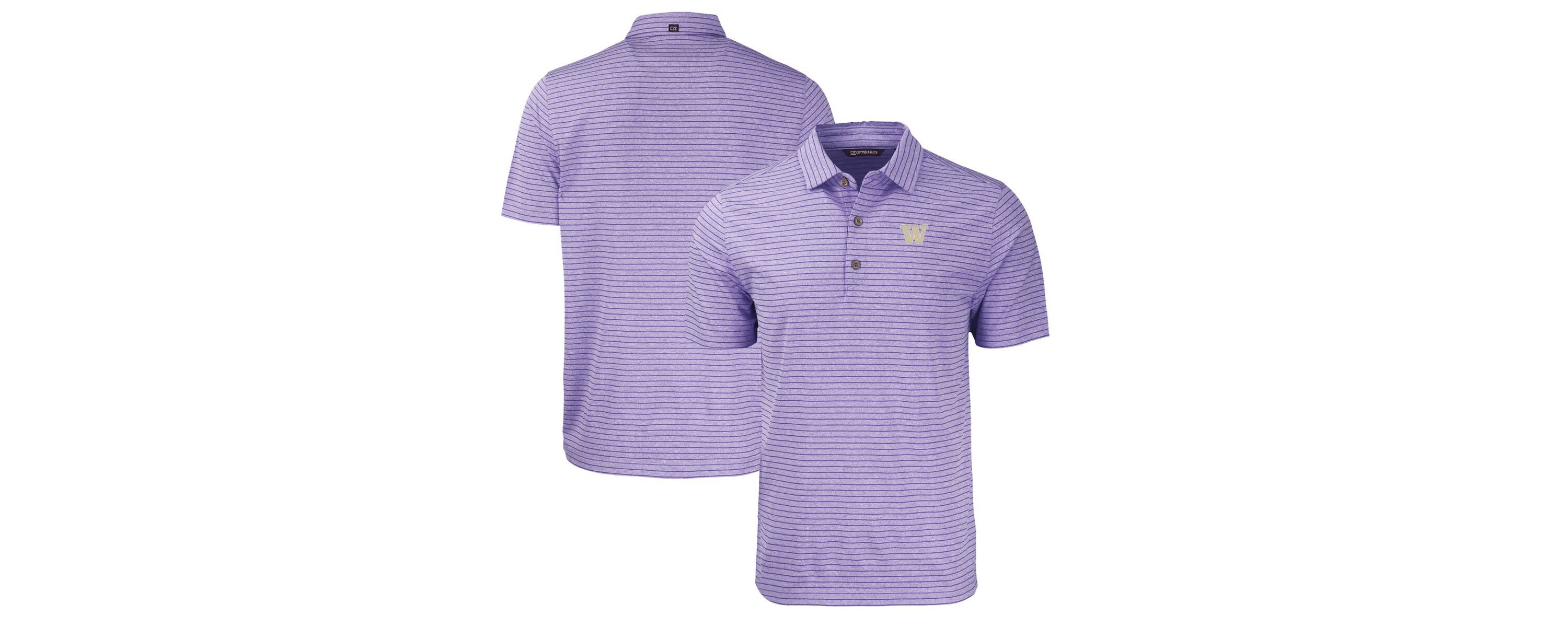 NCAA Washington Huskies Forge Eco ed Stripe Stretch Recycled Polo
