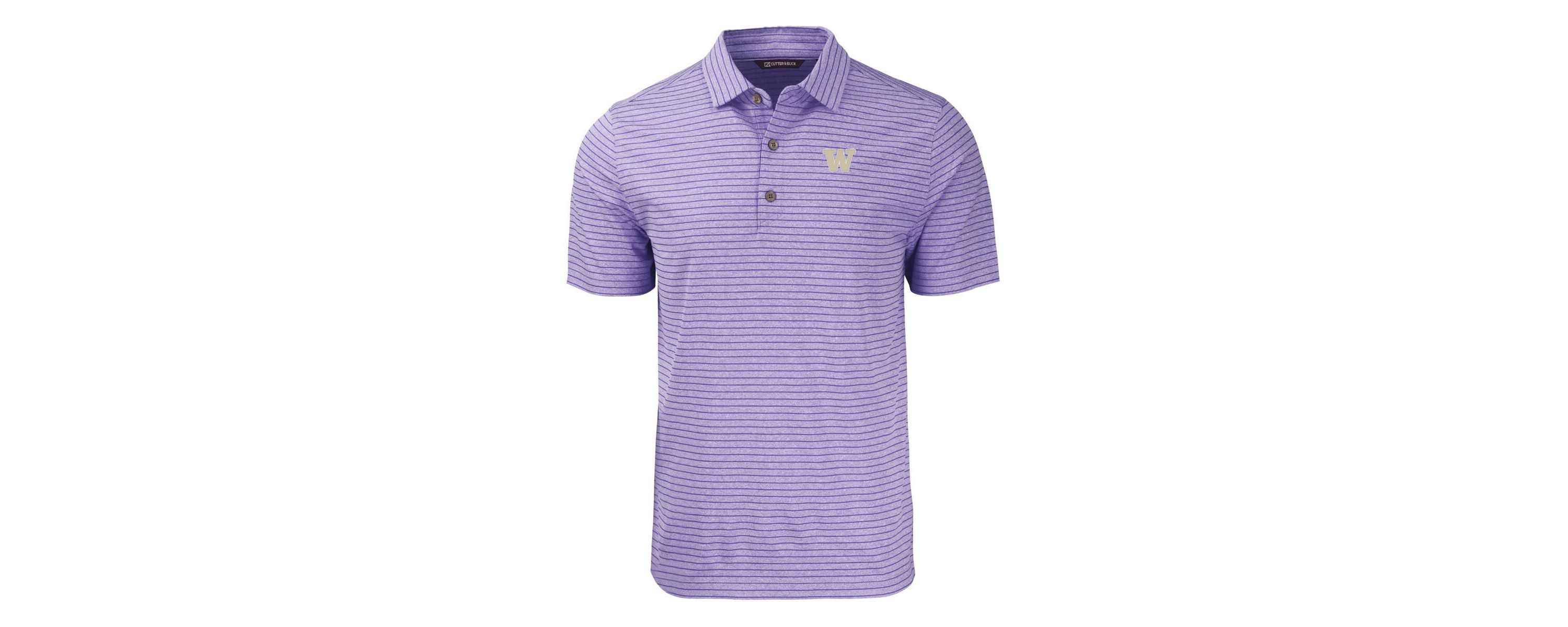 NCAA Washington Huskies Forge Eco ed Stripe Stretch Recycled Polo