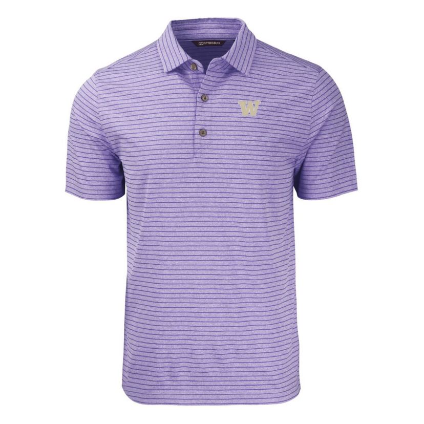 NCAA Washington Huskies Forge Eco ed Stripe Stretch Recycled Polo