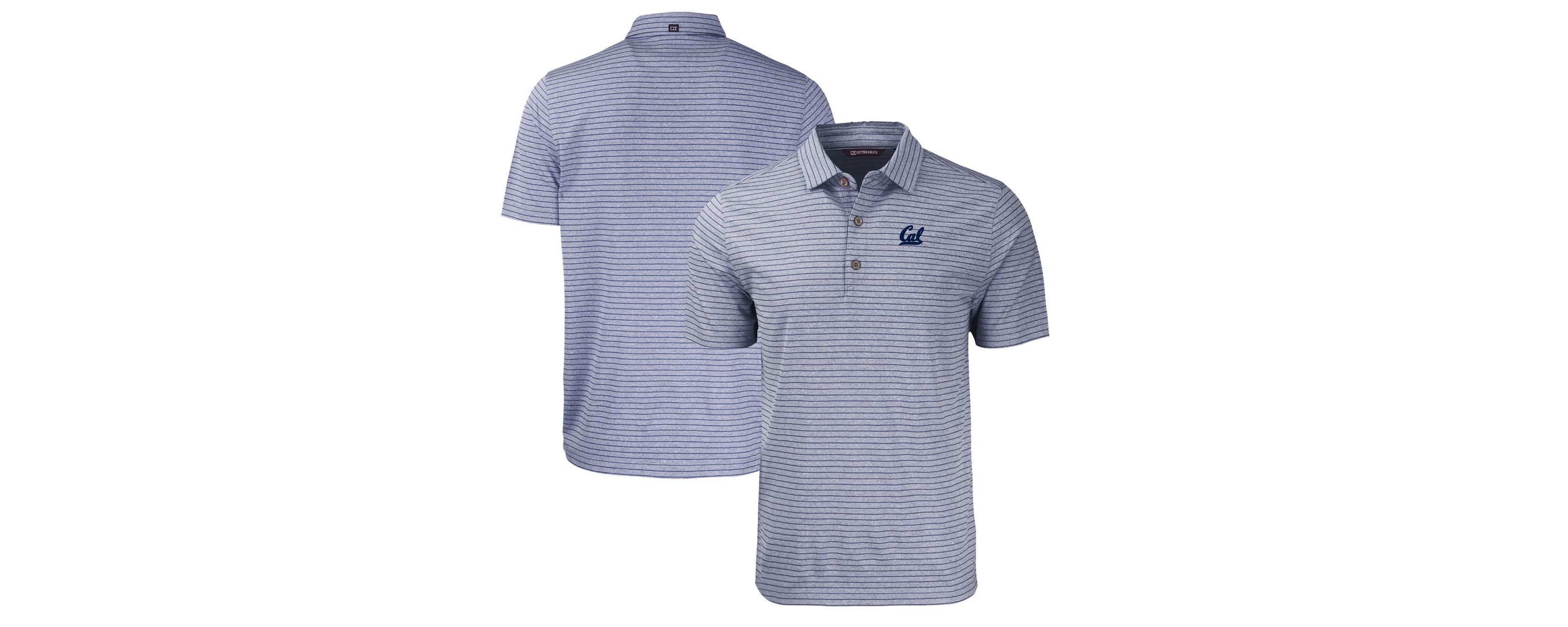 California Golden Bears NCAA Cal Bears Forge Eco ed Stripe Stretch Recycled Polo
