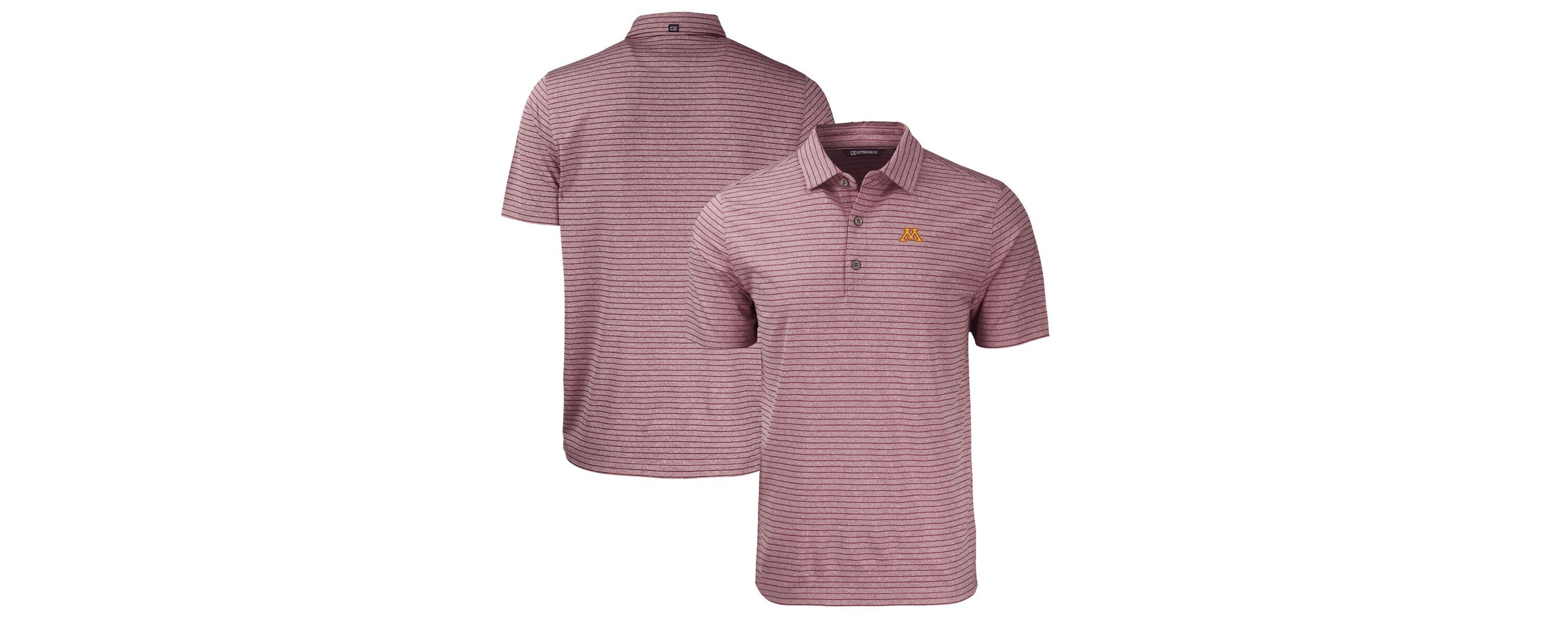 NCAA Minnesota Golden Gophers Forge Eco ed Stripe Stretch Recycled Polo