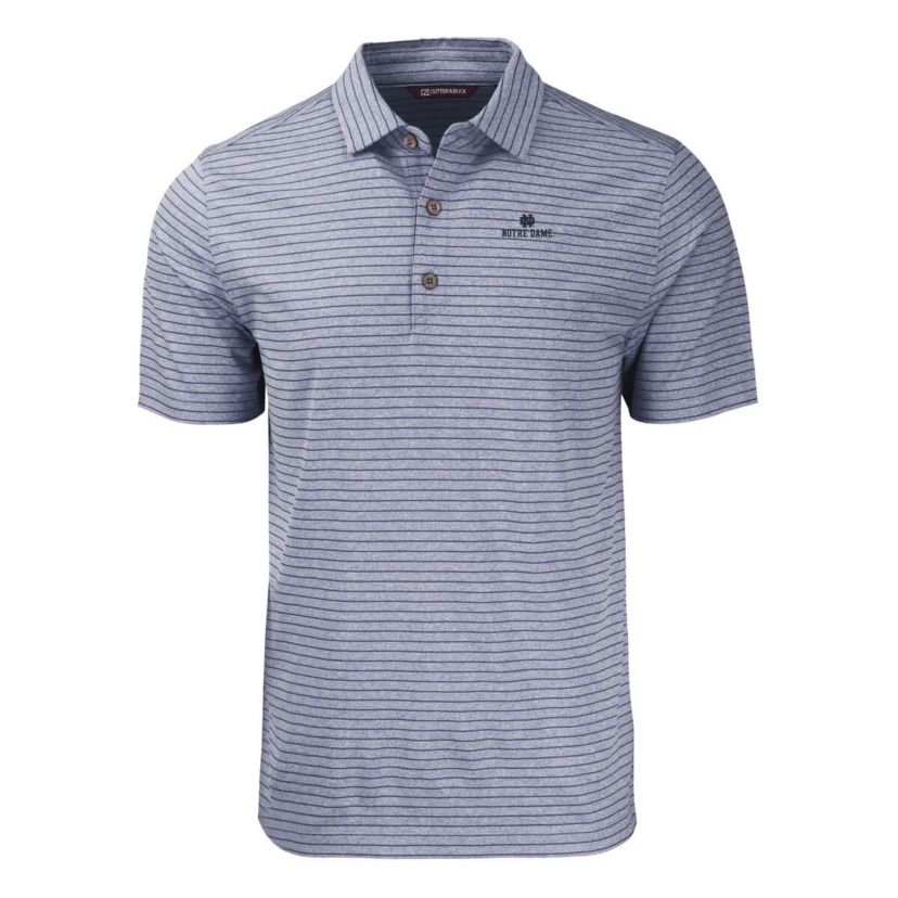 NCAA Notre Dame Fighting Irish Forge Eco ed Stripe Stretch Recycled Polo