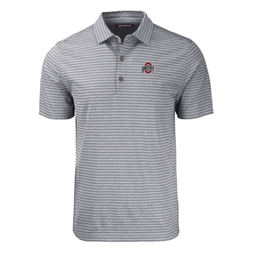 NCAA Ohio State Buckeyes Forge Eco ed Stripe Stretch Recycled Polo