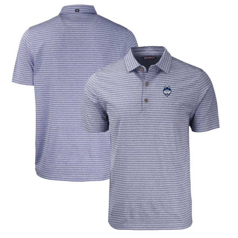 Connecticut Huskies NCAA UConn Huskies Forge Eco ed Stripe Stretch Recycled Polo