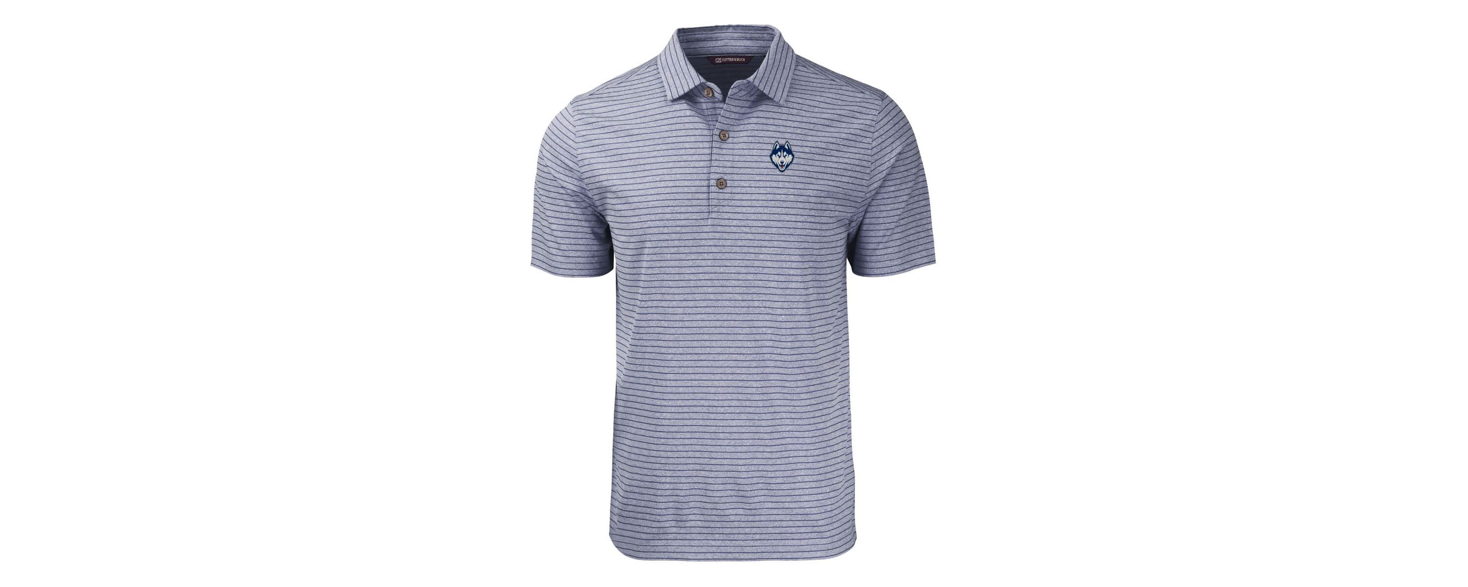 Connecticut Huskies NCAA UConn Huskies Forge Eco ed Stripe Stretch Recycled Polo