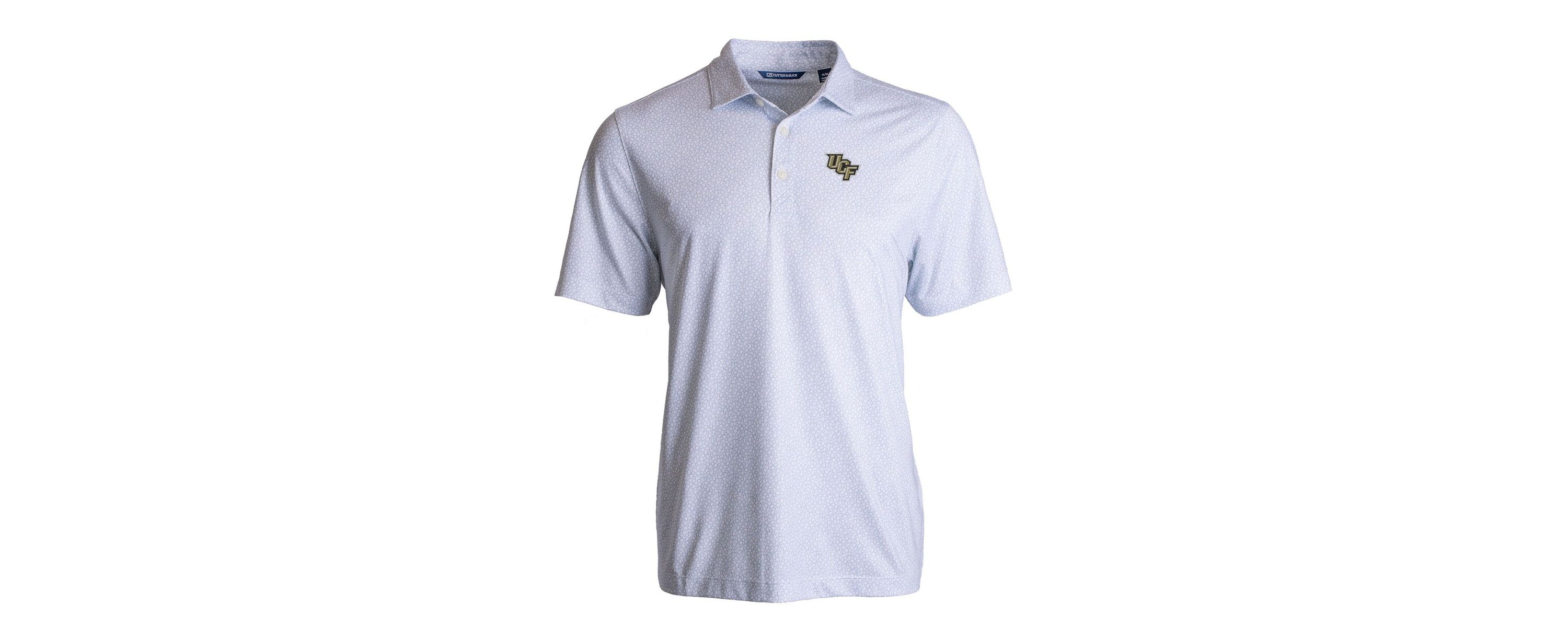 NCAA UCF Knights Pike Eco Pebble Print Stretch Recycled Polo