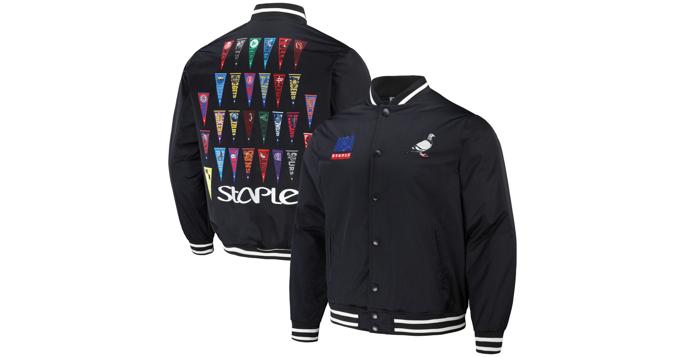 Multi-Team NBA NBA x All Teams Pennant Woven Full-Snap Jacket