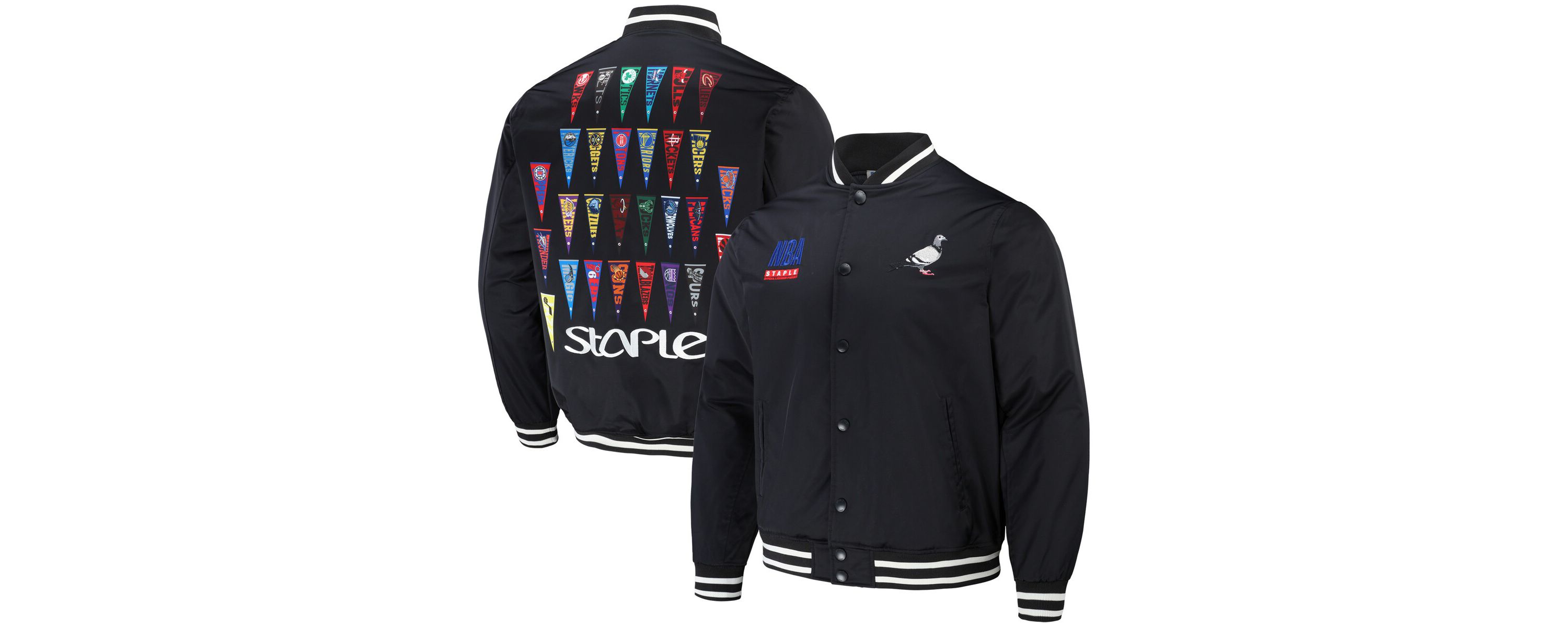 Multi-Team NBA NBA x All Teams Pennant Woven Full-Snap Jacket