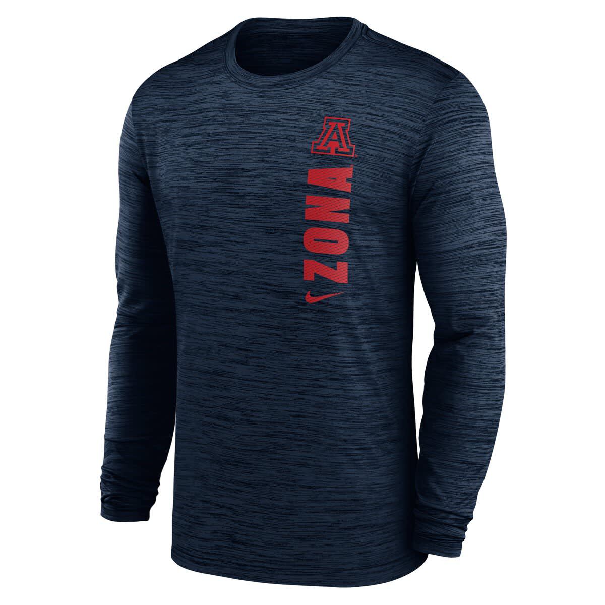 NCAA Nike Arizona Wildcats 2024 Sideline Velocity Dri-FIT Long Sleeve T-Shirt