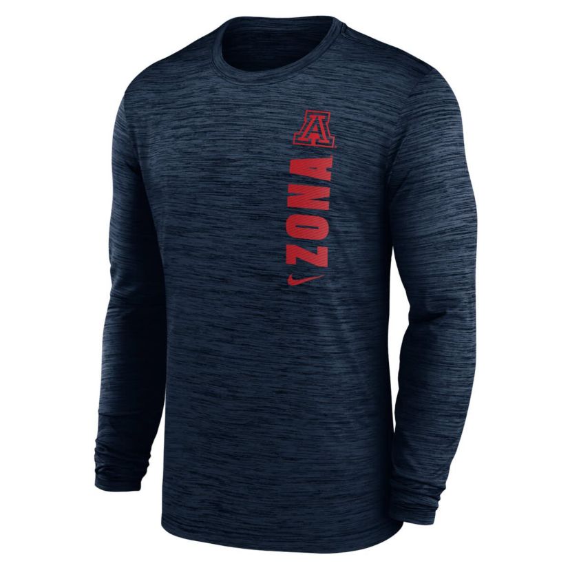 NCAA Nike Arizona Wildcats 2024 Sideline Velocity Dri-FIT Long Sleeve T-Shirt