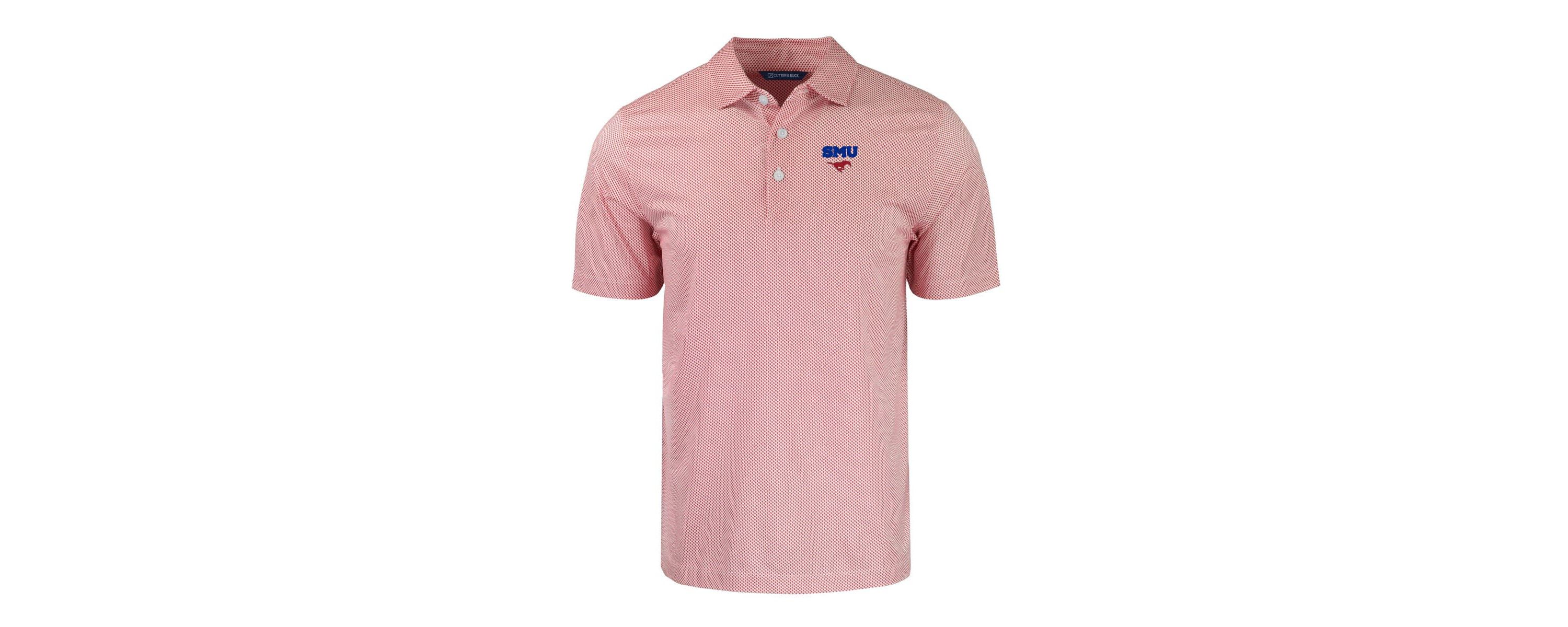NCAA SMU Mustangs Pike Eco Symmetry Print Stretch Recycled Polo