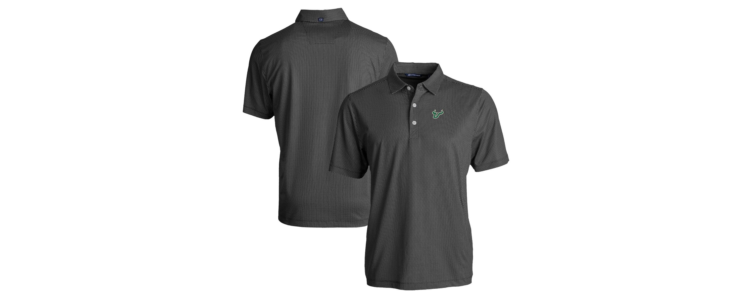 NCAA South Florida Bulls Pike Eco Symmetry Print Stretch Recycled Polo