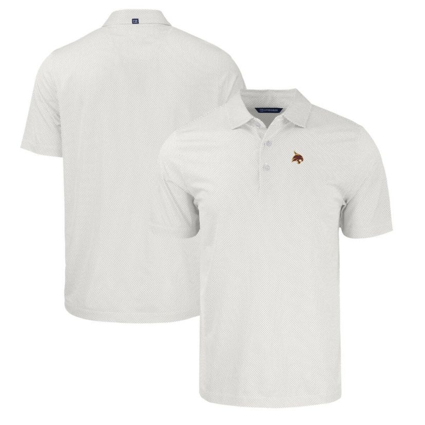 NCAA Texas State Bobcats Pike Eco Symmetry Print Stretch Recycled Polo