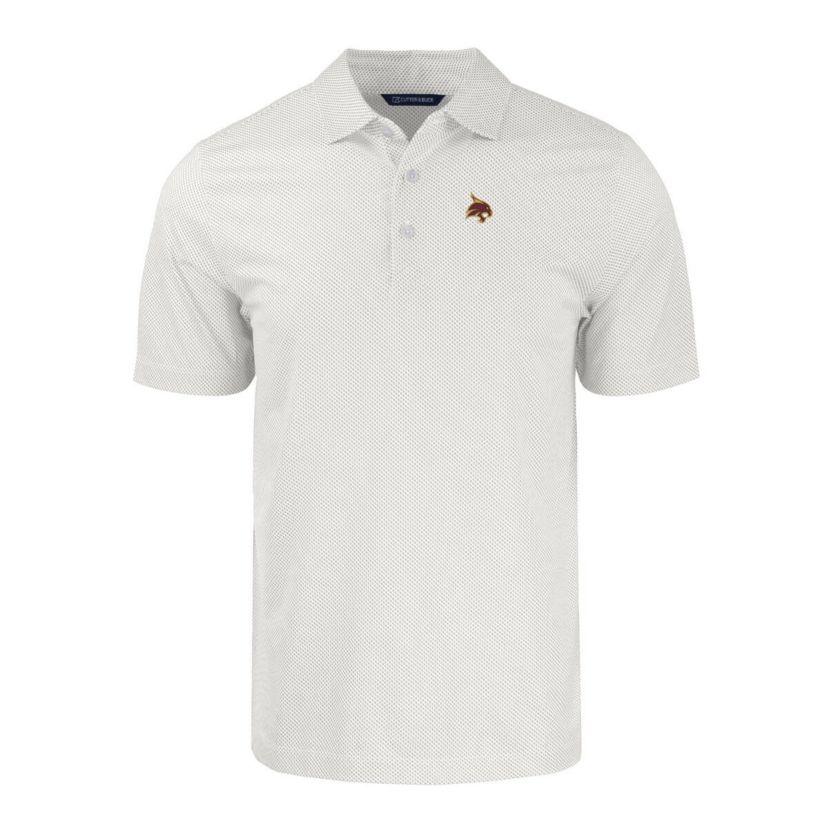NCAA Texas State Bobcats Pike Eco Symmetry Print Stretch Recycled Polo