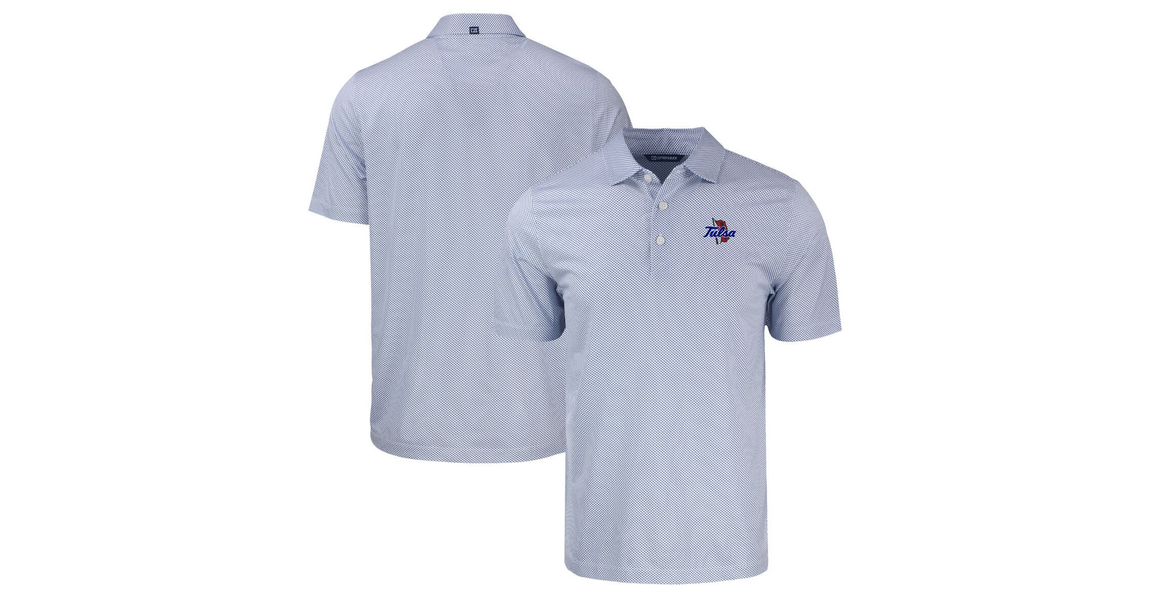 NCAA Tulsa Golden Hurricane Pike Eco Symmetry Print Stretch Recycled Polo